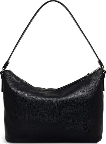 Bella Medium Pebbled Leather Shoulder Bag