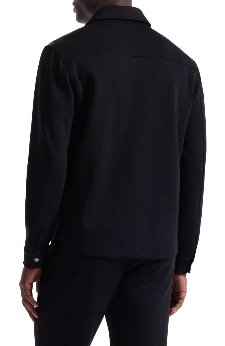Bugatchi Soft Touch Snap-Up Shirt, Alternate, color, Black