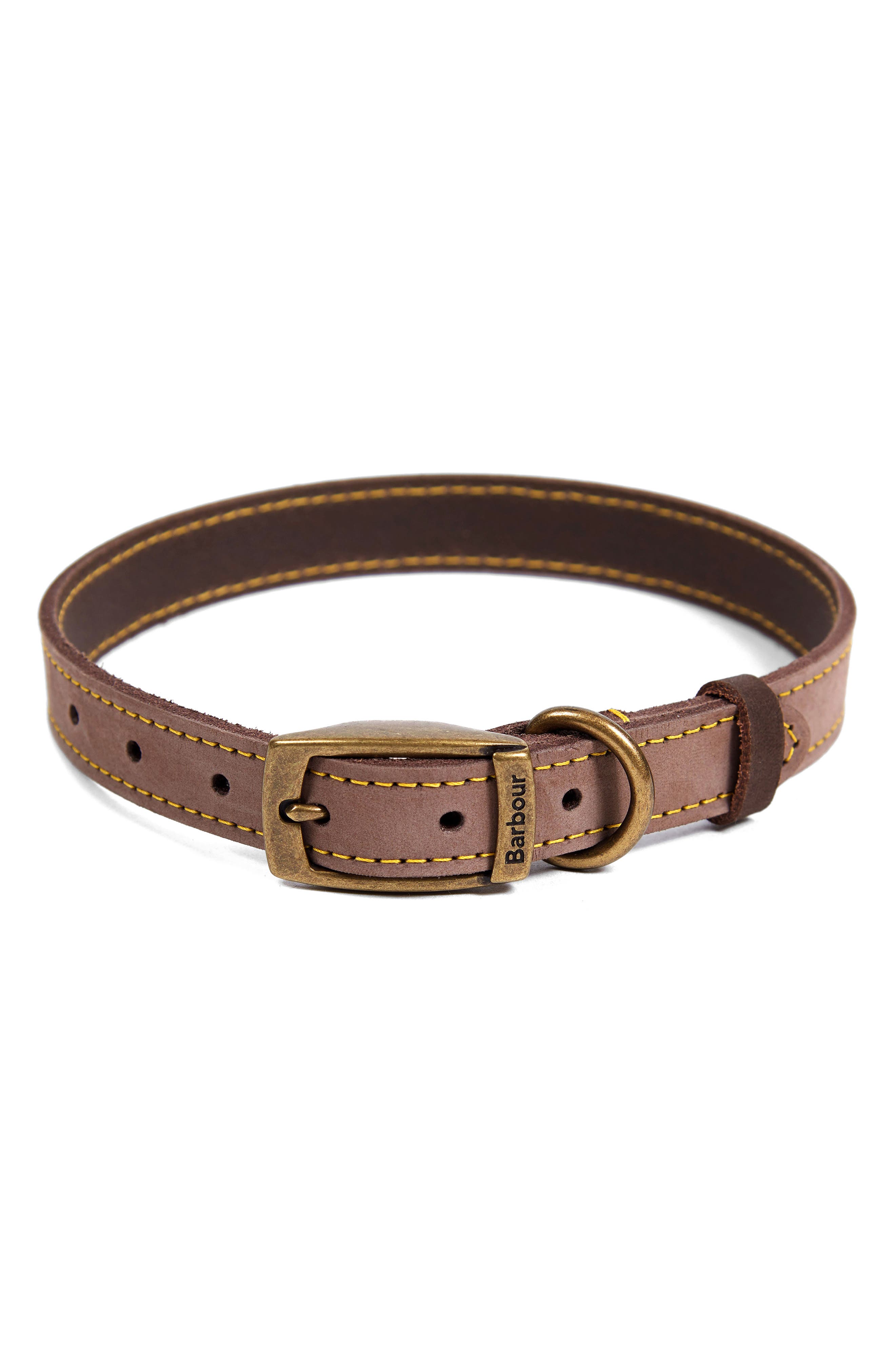 Barbour Leather Dog Collar in Brown 