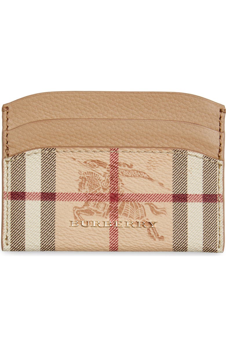 Burberry Izzy Haymarket Card Case, Main, color,