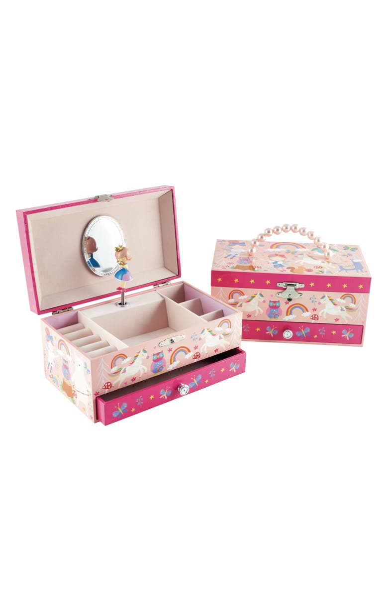 Floss & Rock Jewelry Box Woodland Plays Over Rainbow, Main, color, Rainbow Woodland