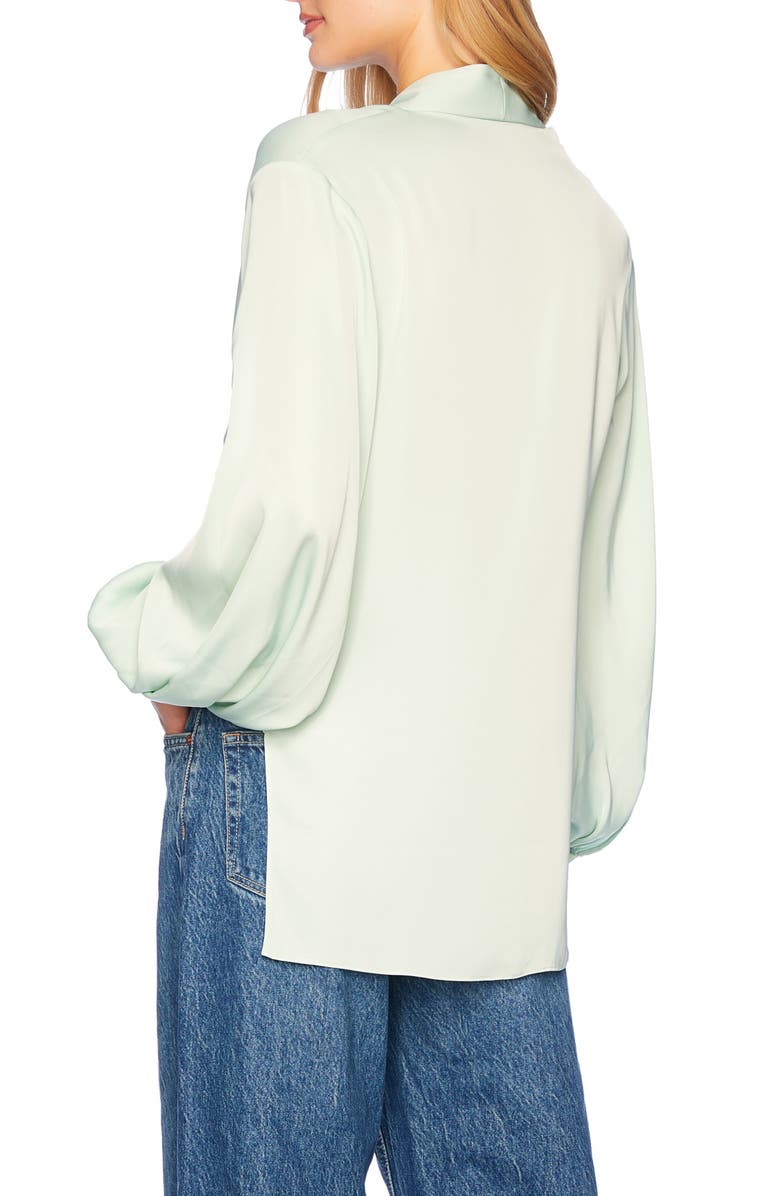 Susana Monaco Tie Hem Matte Satin Top, Alternate, color,