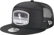New Era Men's New Era  Black Chicago White Sox Split Panel 9FIFTY Trucker Snapback