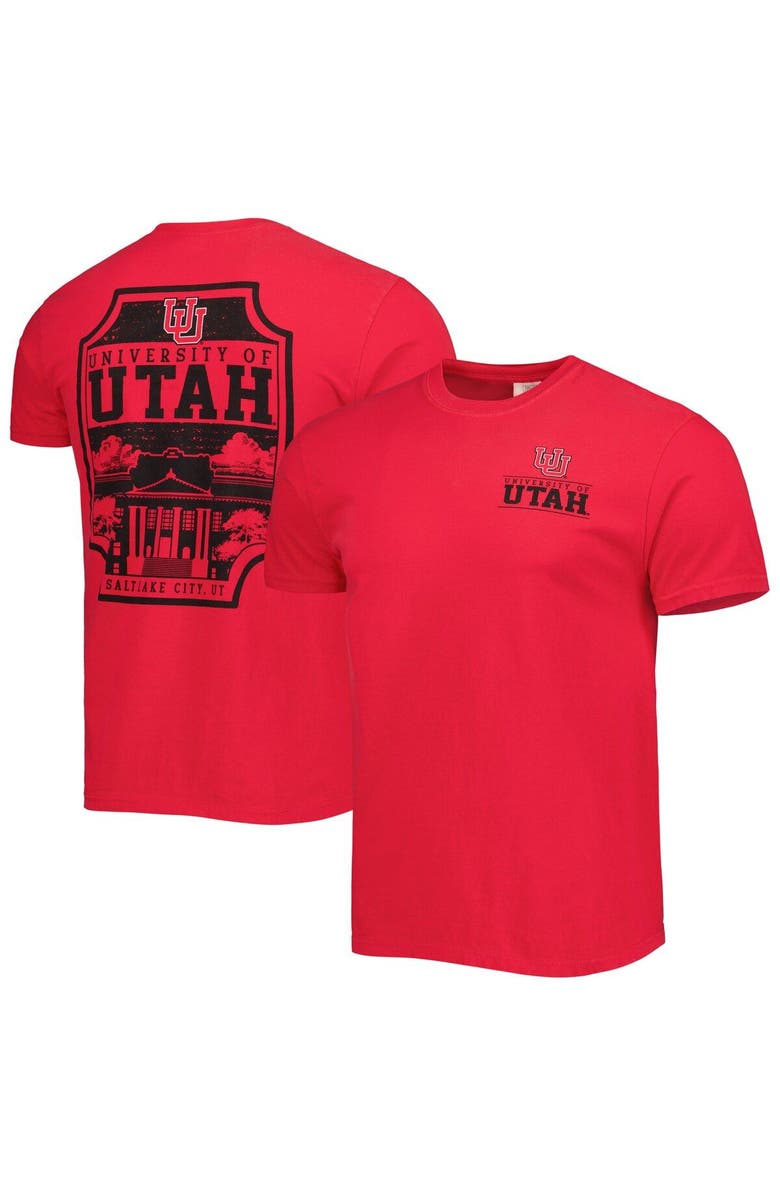 IMAGE ONE Men's Red Utah Utes Logo Campus Icon T-Shirt, Main, color, 