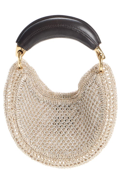 Chloé Summer Banana Raffia Hobo Bag In Gold