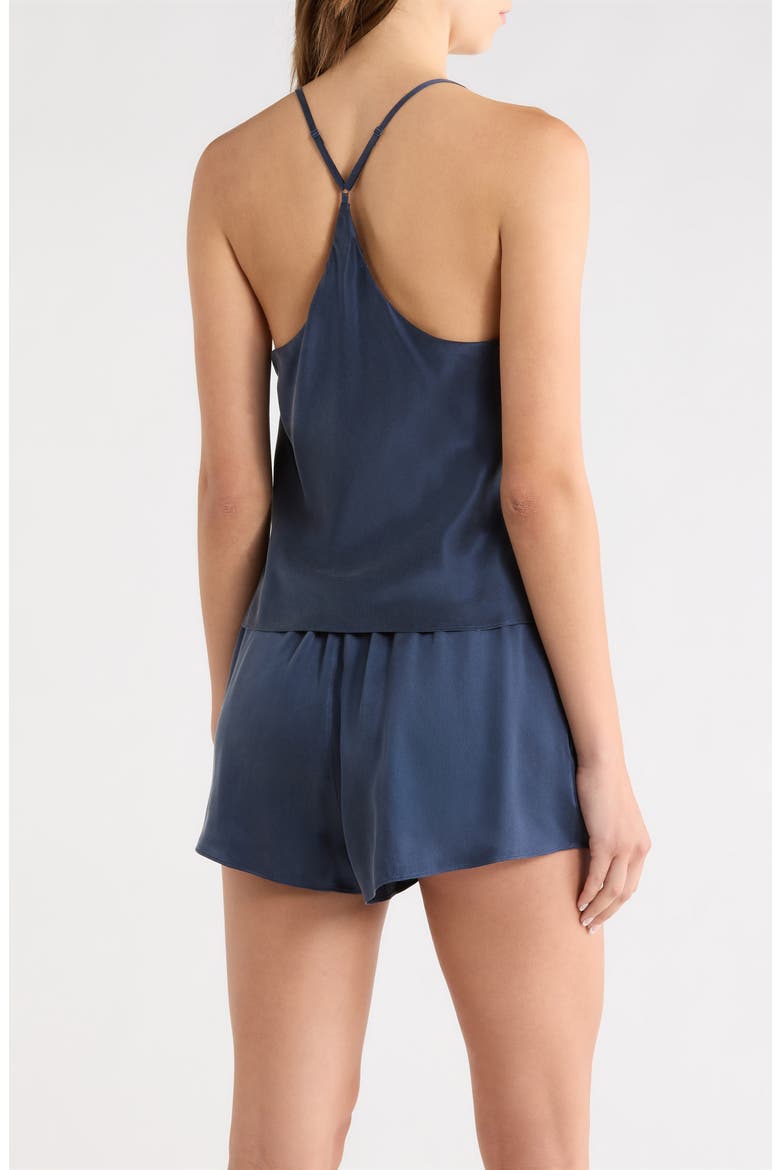 Washable Silk Short Pajamas, Alternate, color, DEEP BLUE