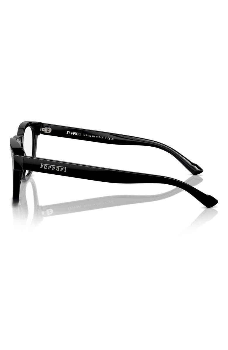 Scuderia Ferrari 49mm Round Optical Glasses, Alternate, color, Black / Demo Lens