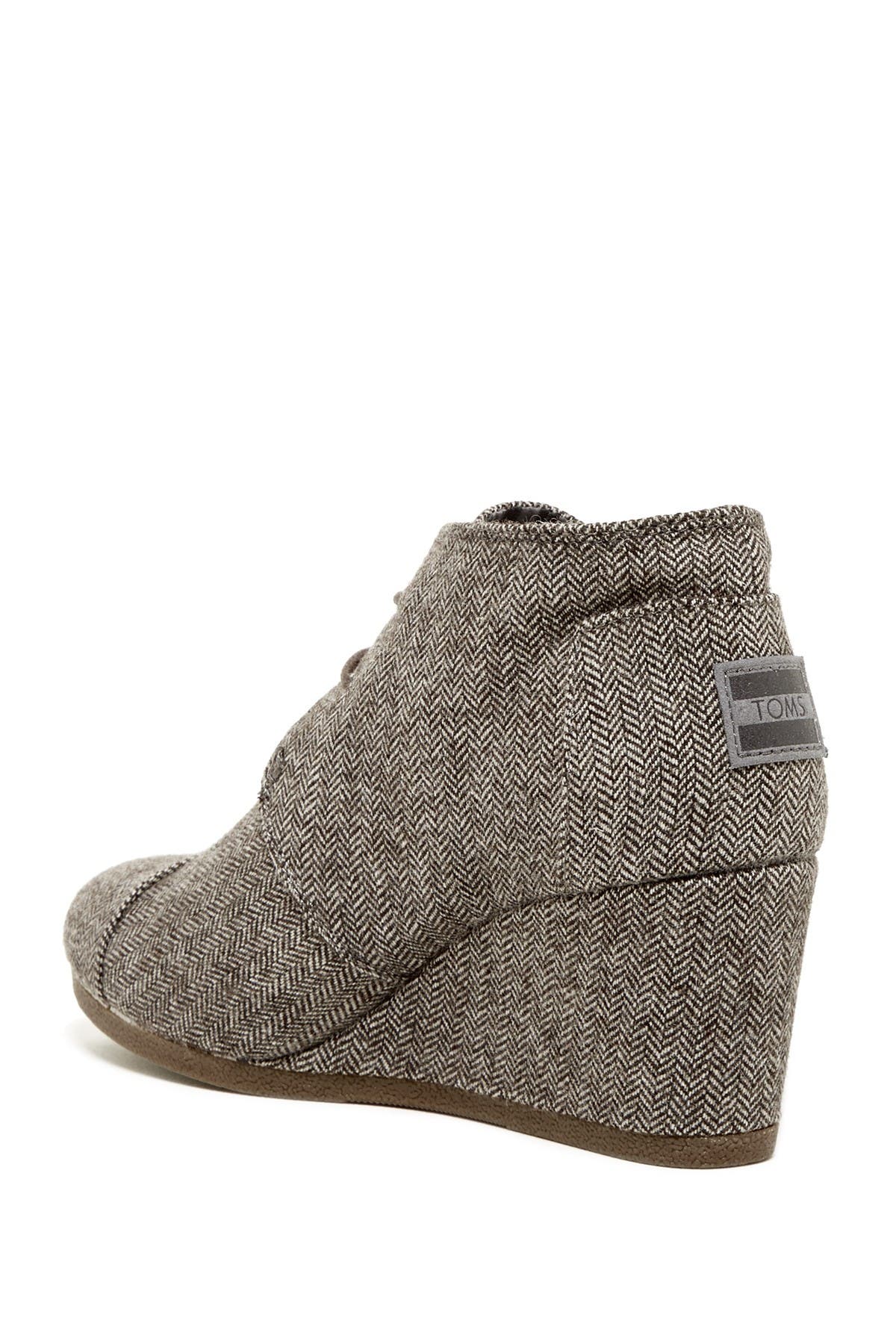 TOMS 'Desert' Herringbone Wedge Bootie, Alternate, color, 