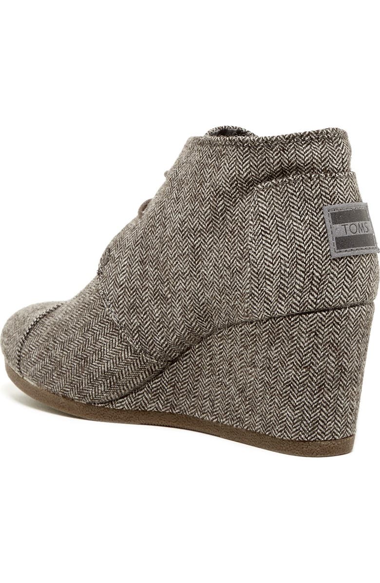TOMS 'Desert' Herringbone Wedge Bootie, Alternate, color,