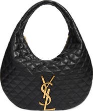 Saint Laurent Icare Quilted Leather Hobo Bag