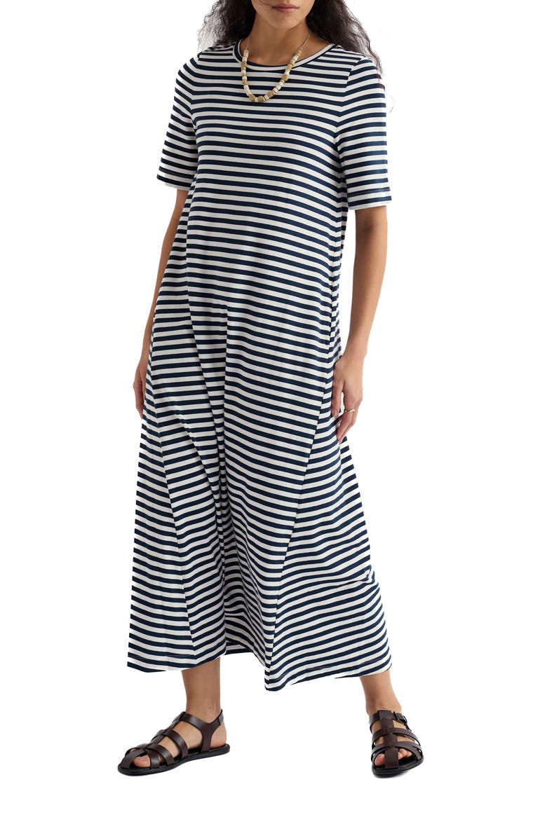 Seasalt Cornwall Ivey Stripe T-Shirt Dress, Main, color,