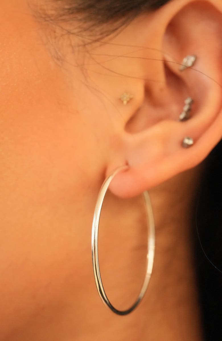 Argento Vivo Sterling Silver Argento Vivo Endless Hoops, Alternate, color, Silver