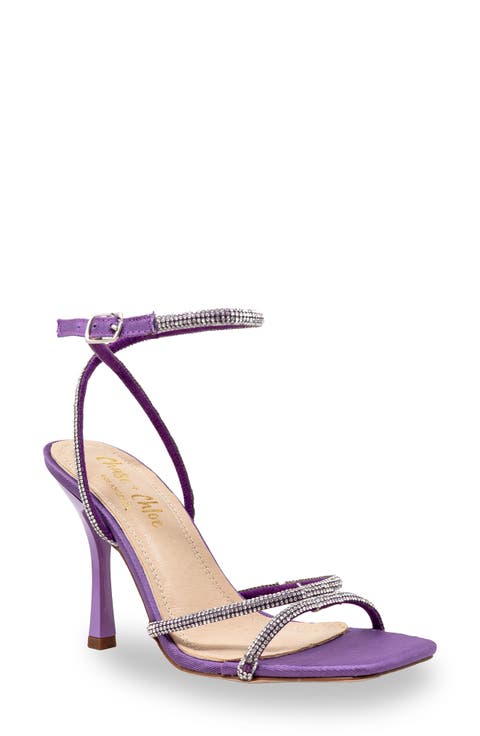 Rhinestone Ankle Strap Sandal (Women)