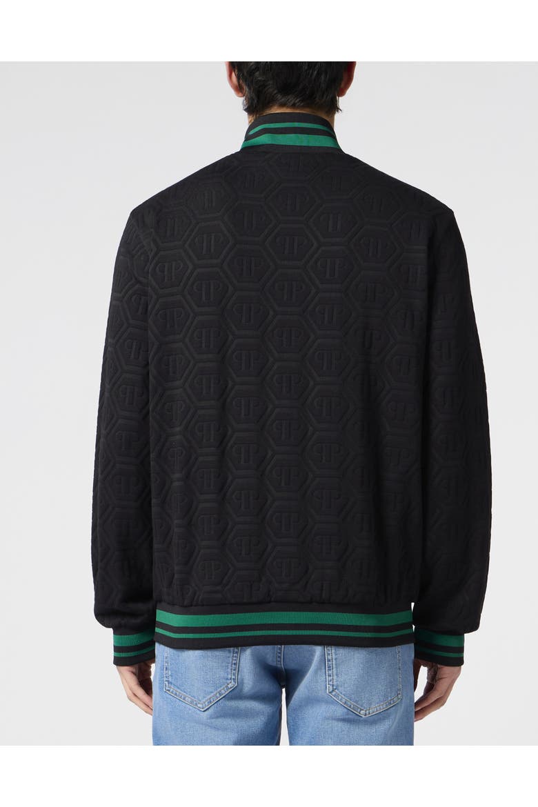 Tracksuit Jacket Jacquard Monogram Men, Alternate, color, black