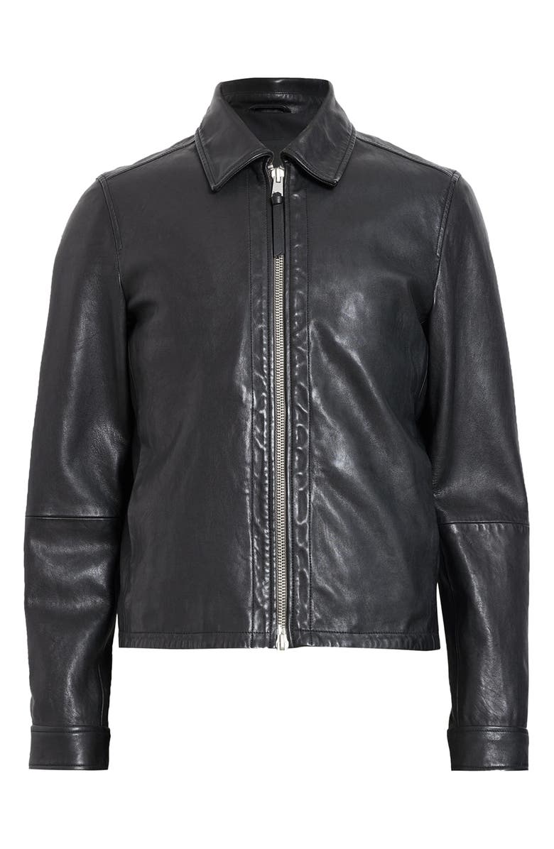 AllSaints Erol Leather Jacket, Alternate, color, 