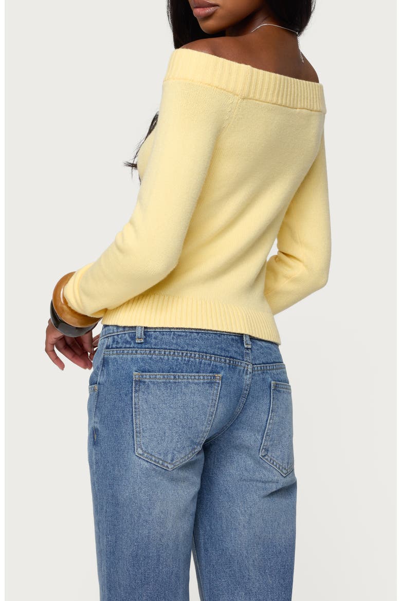 Elona Off the Shoulder Sweater, Alternate, color, YELLOW