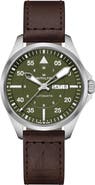 Hamilton Khaki Aviation Leather Strap Watch, 42mm