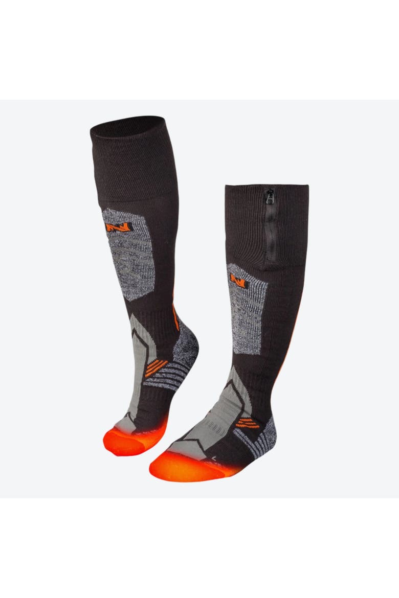 Pro Compression Heated Wool Ski Socks, Main, color, Black