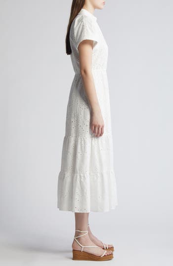 Sam Edelman Eyelet Midi Shirtdress Nordstrom