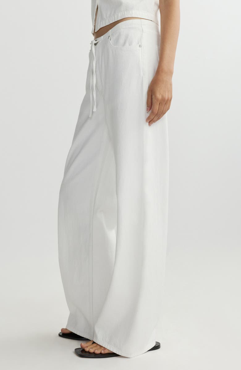 DL1961 Sienna Drawstring Low Rise Relaxed Wide Leg Jeans, Alternate, color, White Aura