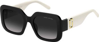 Marc Jacobs 53mm Gradient Polarized Square Sunglasses