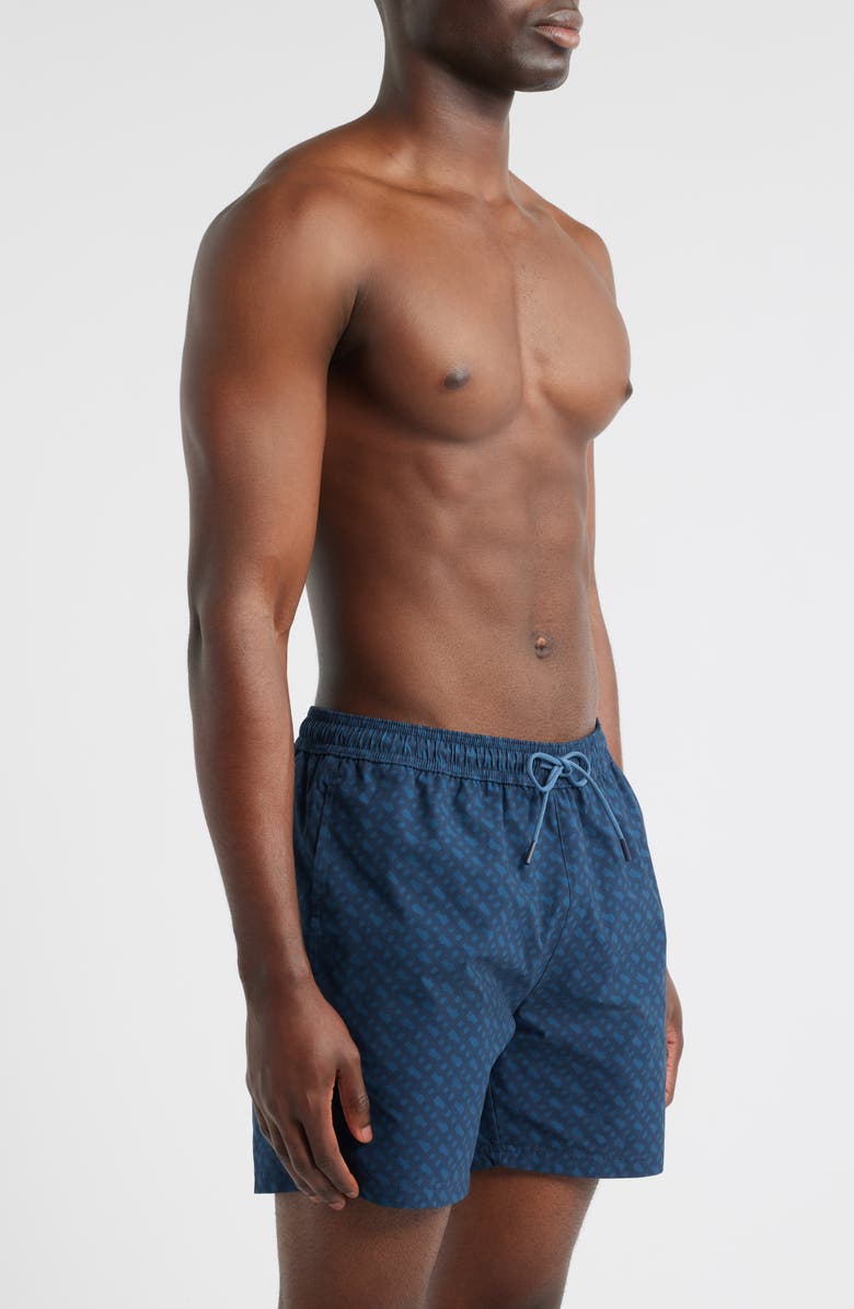 BOSS Vale Swim Trunks, Alternate, color, Open Blue