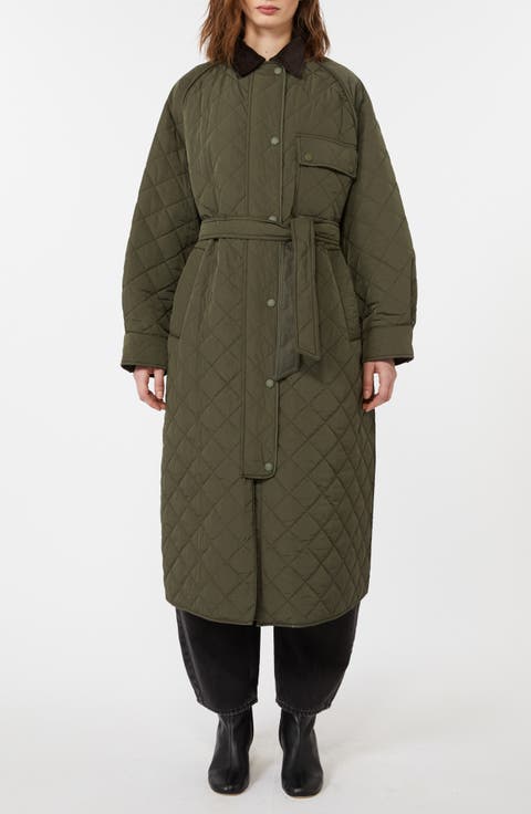 Coccole Belted Quilted Coat