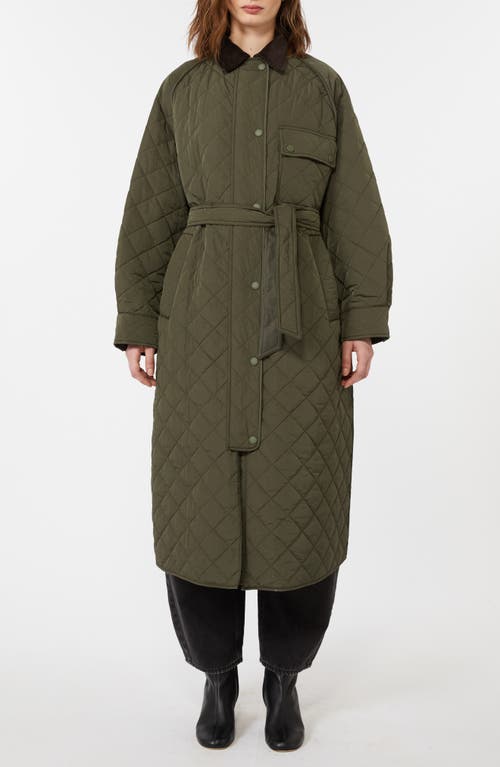 Weekend Max Mara Coccole Belted Quilted Coat In Brown