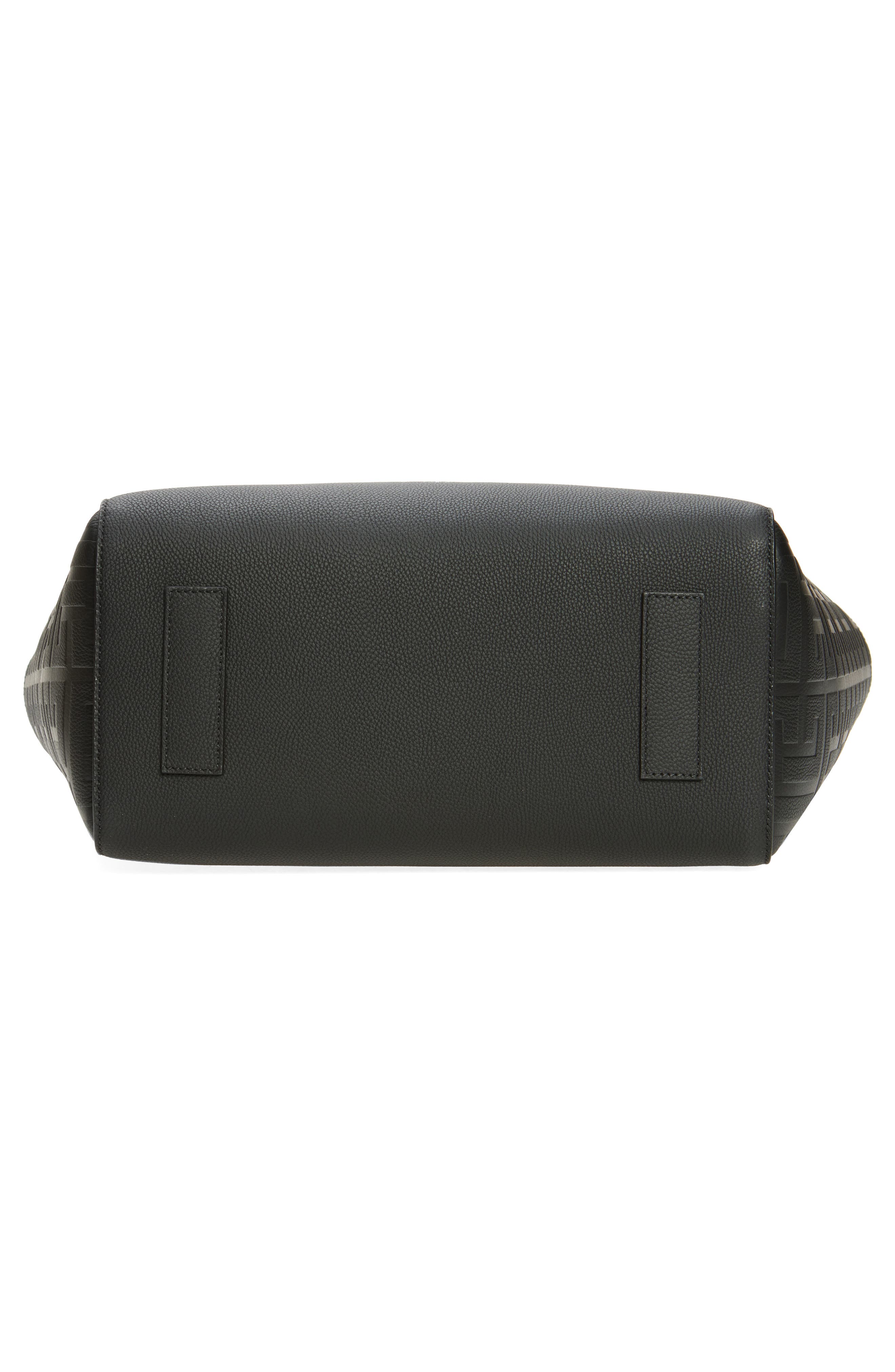 Balmain Cabas Monogram Grained Leather Tote, Alternate, color, 