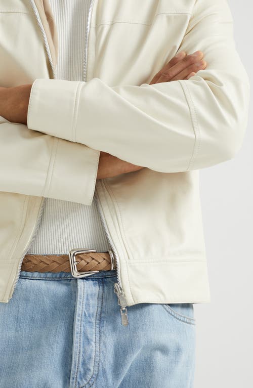 Brunello Cucinelli Calfskin Belt In Hazelnut