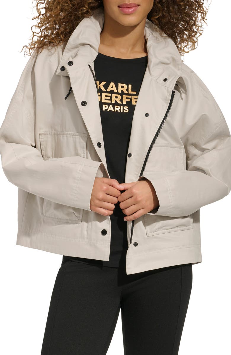 KARL LAGERFELD PARIS Oversize Jacket, Main, color, Sand