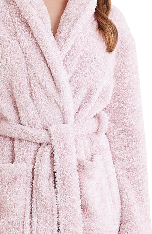 Papinelle Cosy Plush Mid Length Robe In Pink