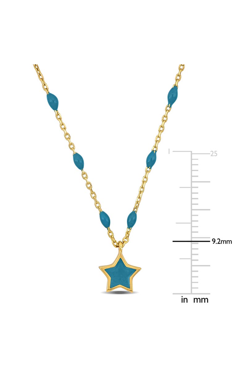 Julianna B. Enamel Star Station Necklace 14K Gold, Alternate, color, 