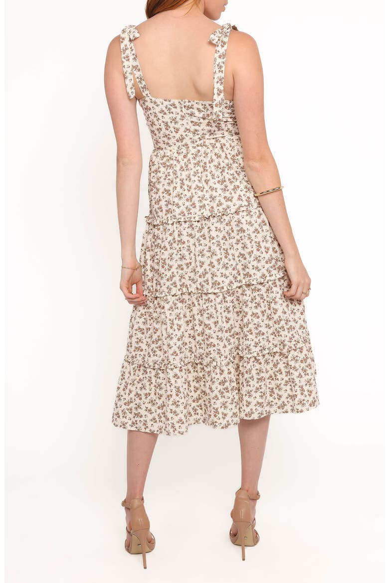 Umika Floral Ruffle Tiered Cotton Midi Sundress, Alternate, color, FLORAL