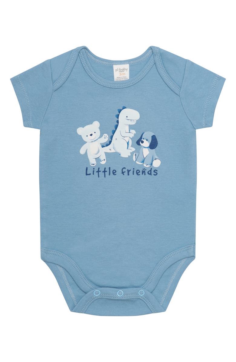 PL Baby by Petit Lem 10-Piece Layette Gift Set, Alternate, color, Light Blue Friends