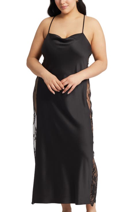 Darling Satin & Lace Nightgown (Plus Size)