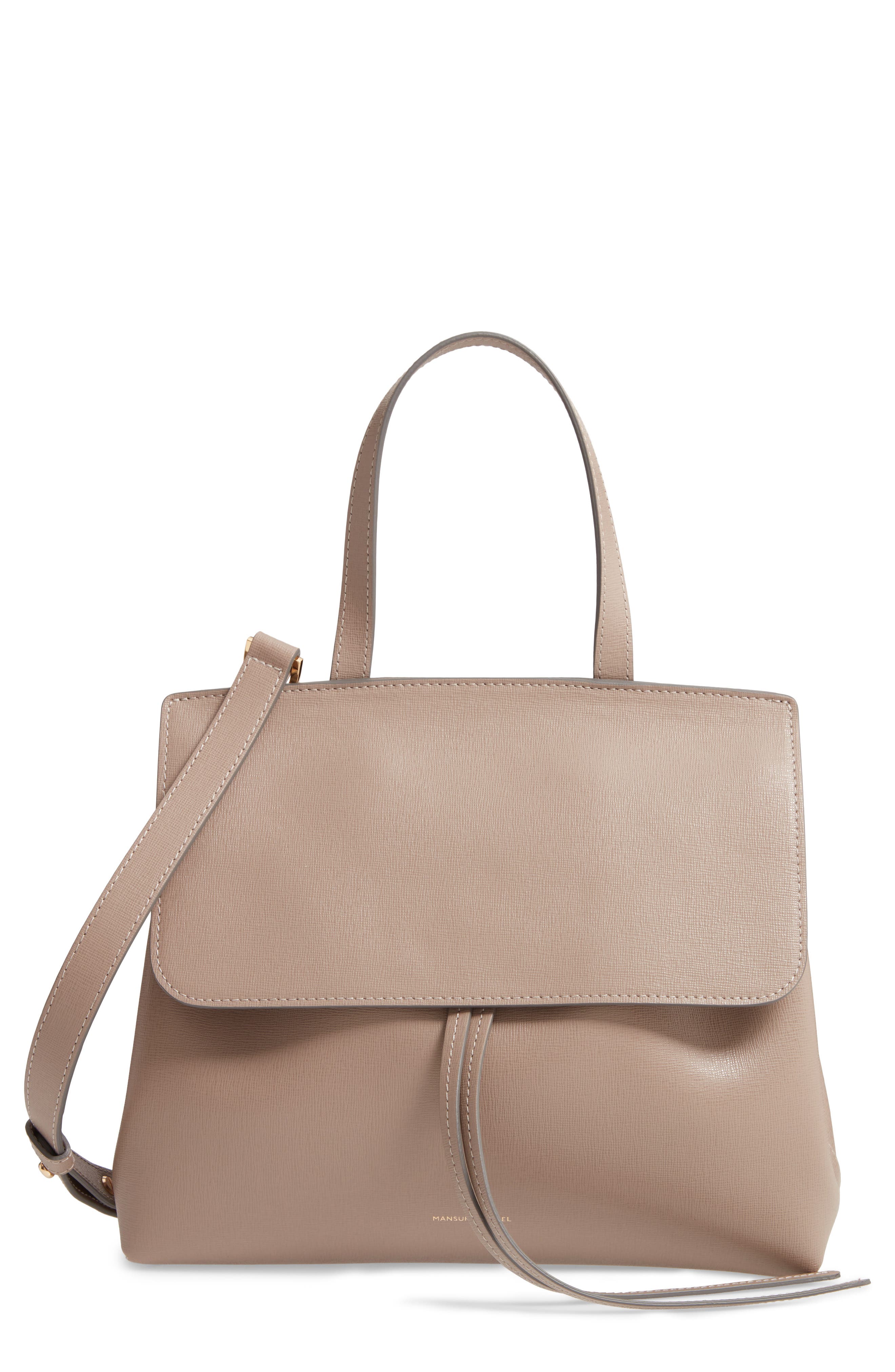 Mansur Gavriel Mini Lady Saffiano Leather Bag, Main, color, 