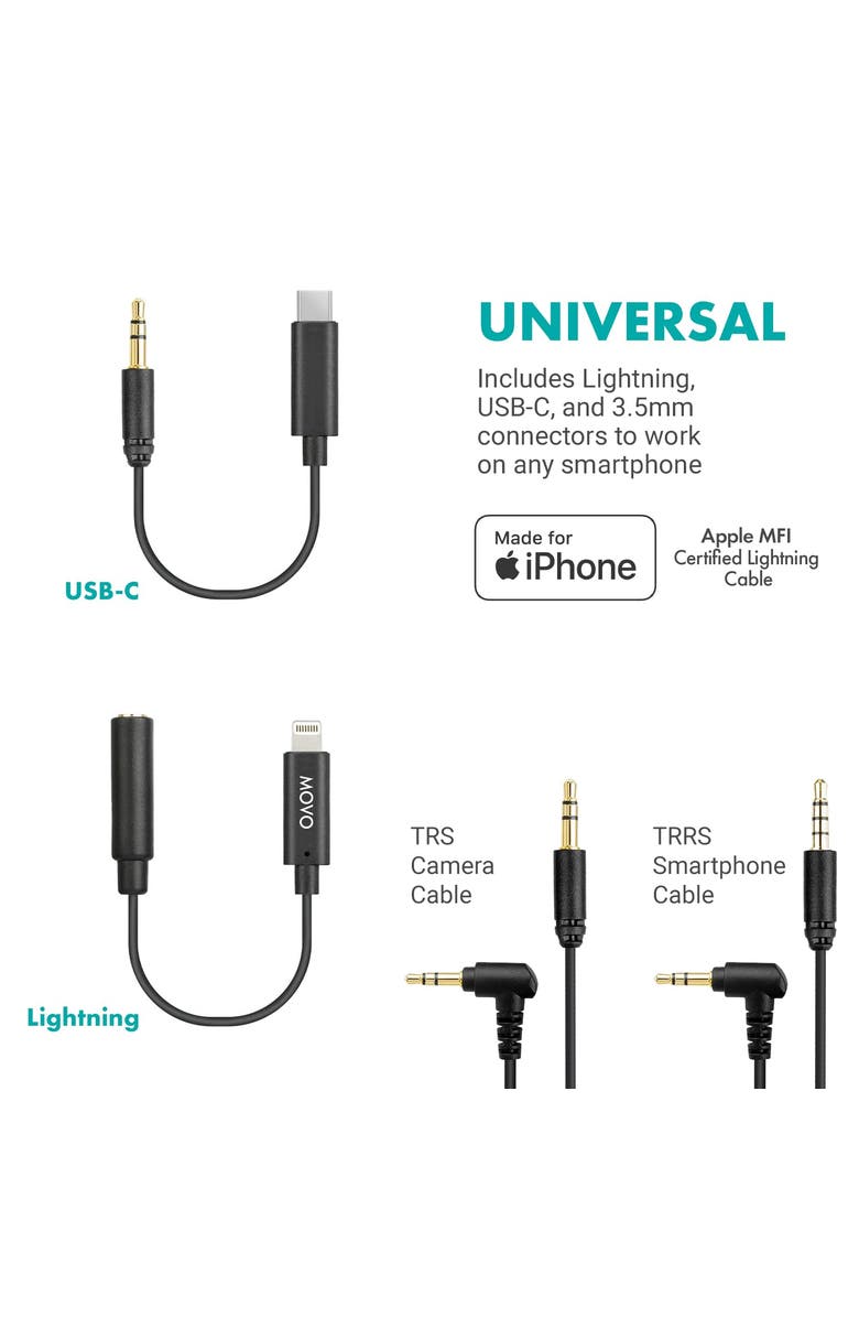 MOVO iVlogger-PRO+MV-T5 Vlogging Kit for iPhone/Android Smartphones with Mic, Light, Tripod, and More, Alternate, color, Black