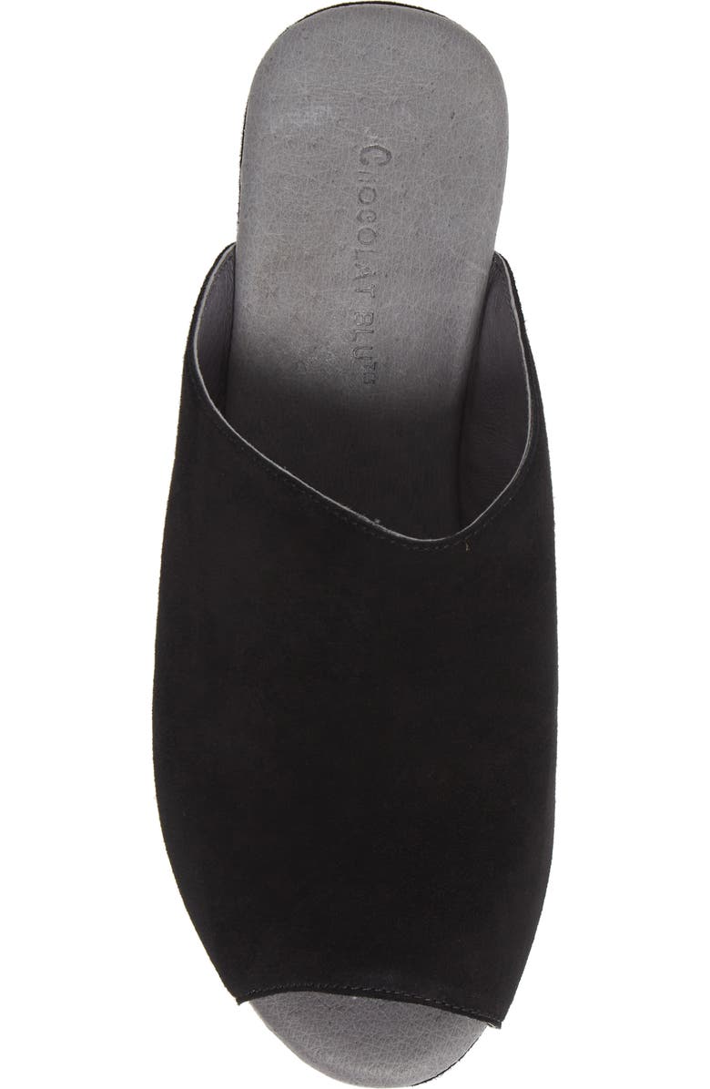Chocolat Blu Platform Slide Sandal, Alternate, color, Black Suede