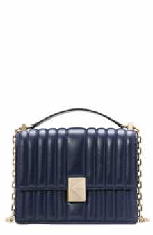 deco quilted leather convertible crossbody bag