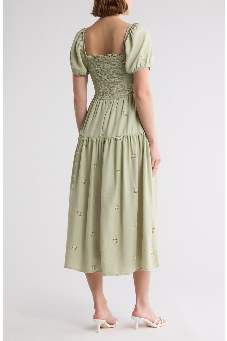 Floral Embroidered Maxi Dress, Alternate, color, OLIVE MULTI