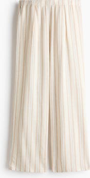 H&M Wide Linen-blend Trousers