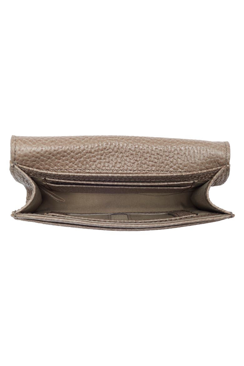 Kerra Croc Embossed French Wallet, Alternate, color, WARM GRAY BEDROCK