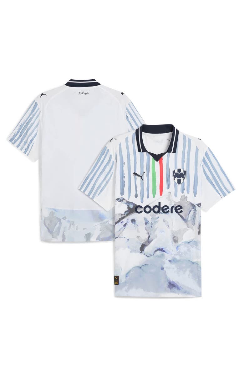 PUMA Men's Puma x KidSuper White CF Monterrey 2025 FIFA Club World Cup Authentic Jersey, Main, color, 