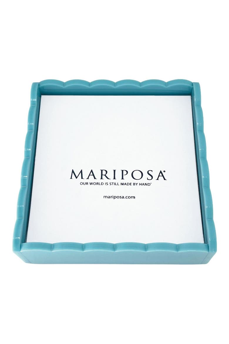 Scallop Napkin Box Set, Main, color, TEAL
