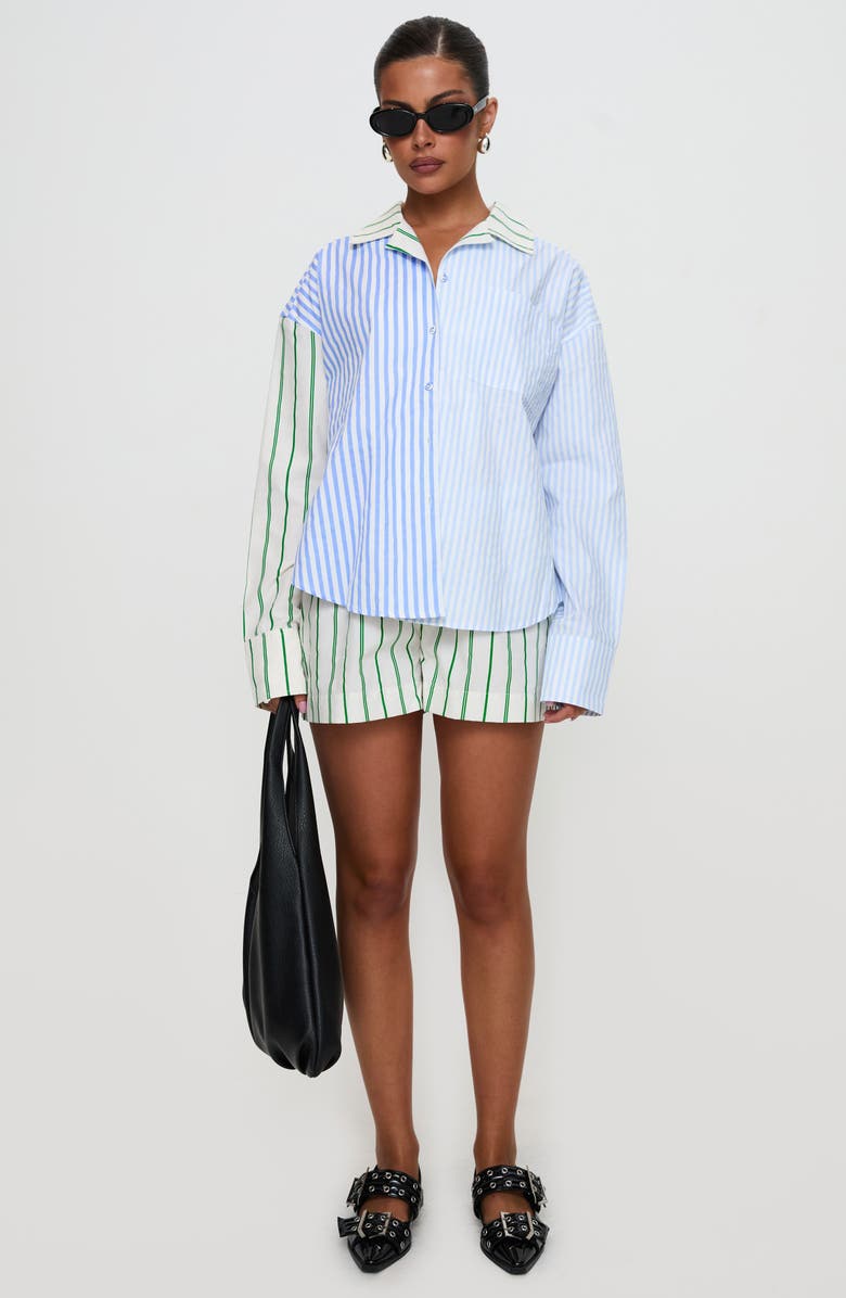 Princess Polly Broady Stripe Boxer Shorts, Alternate, color, Multi