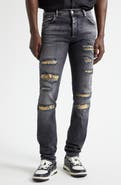 AMIRI Snake Thrasher Ripped & Repaired Stretch Denim Skinny Jeans