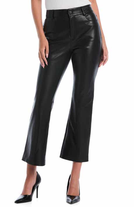 Laundry by Shelli Segal Cropped Faux Leather Bootcut Pants