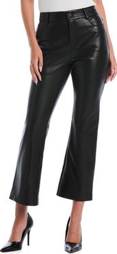 Laundry by Shelli Segal Cropped Faux Leather Bootcut Pants