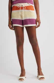 VERO MODA True Stripe Open Stitch Sweater Drawstring Shorts
